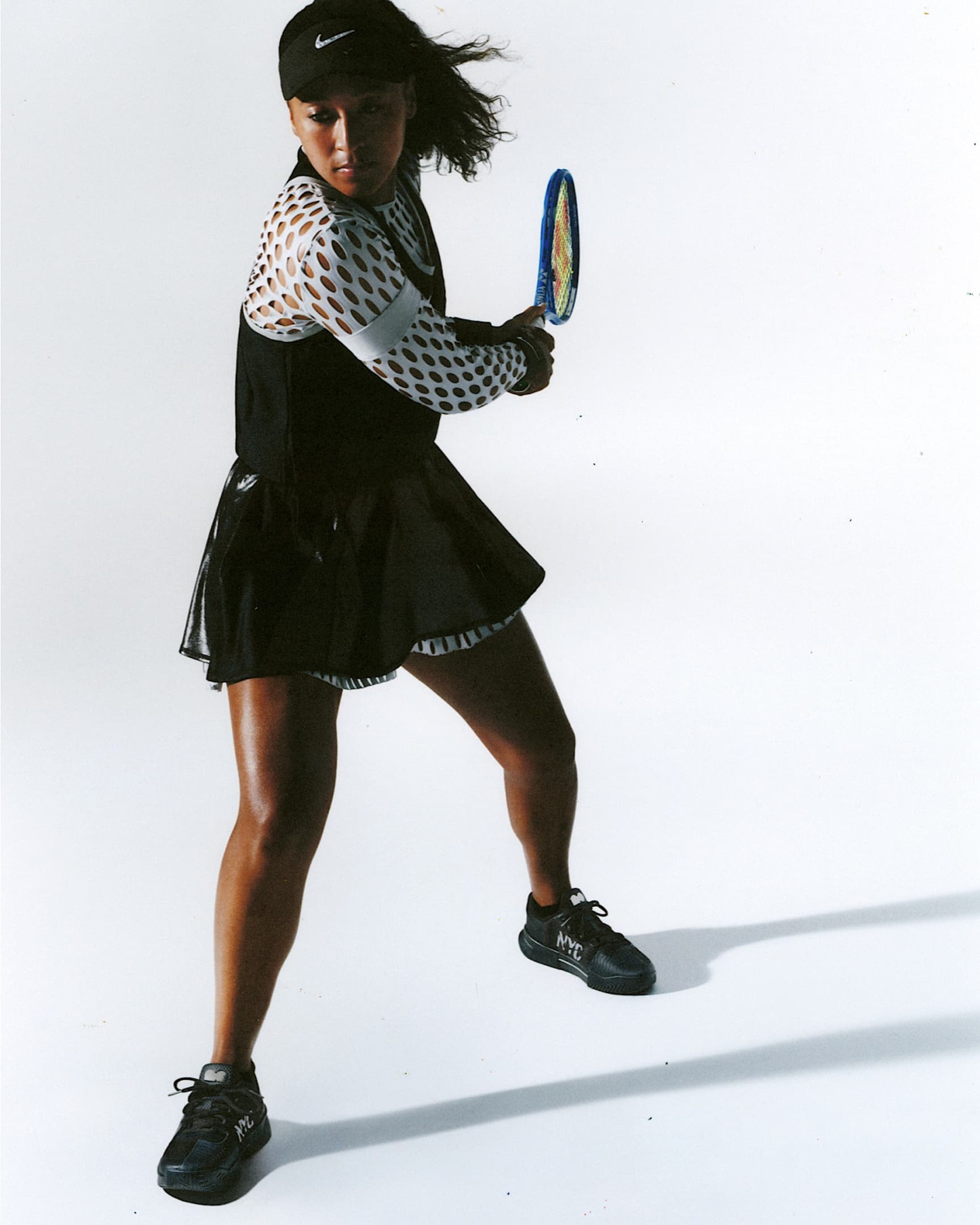 나이키 GP 챌린지 1.5 '나오미 오사카' 여성 하드 코트 테니스화 - 블랙/메탈릭 실버
