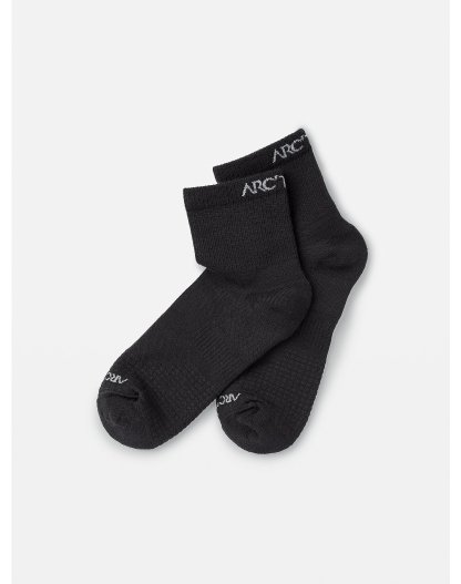 메리노 1/4 크루 Sock - BLACK - 1