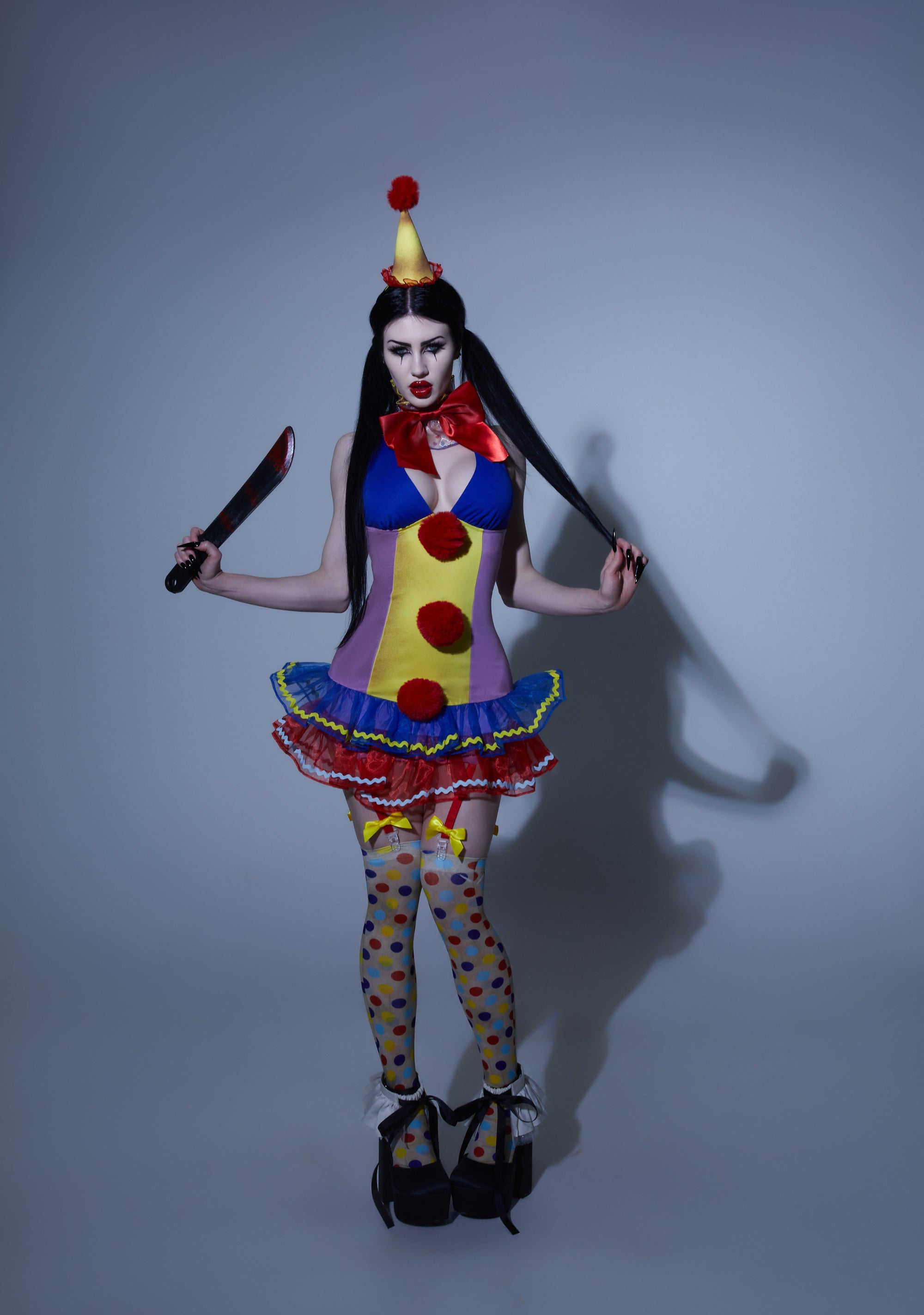 Bloody Circus Clown Costume - MULTI