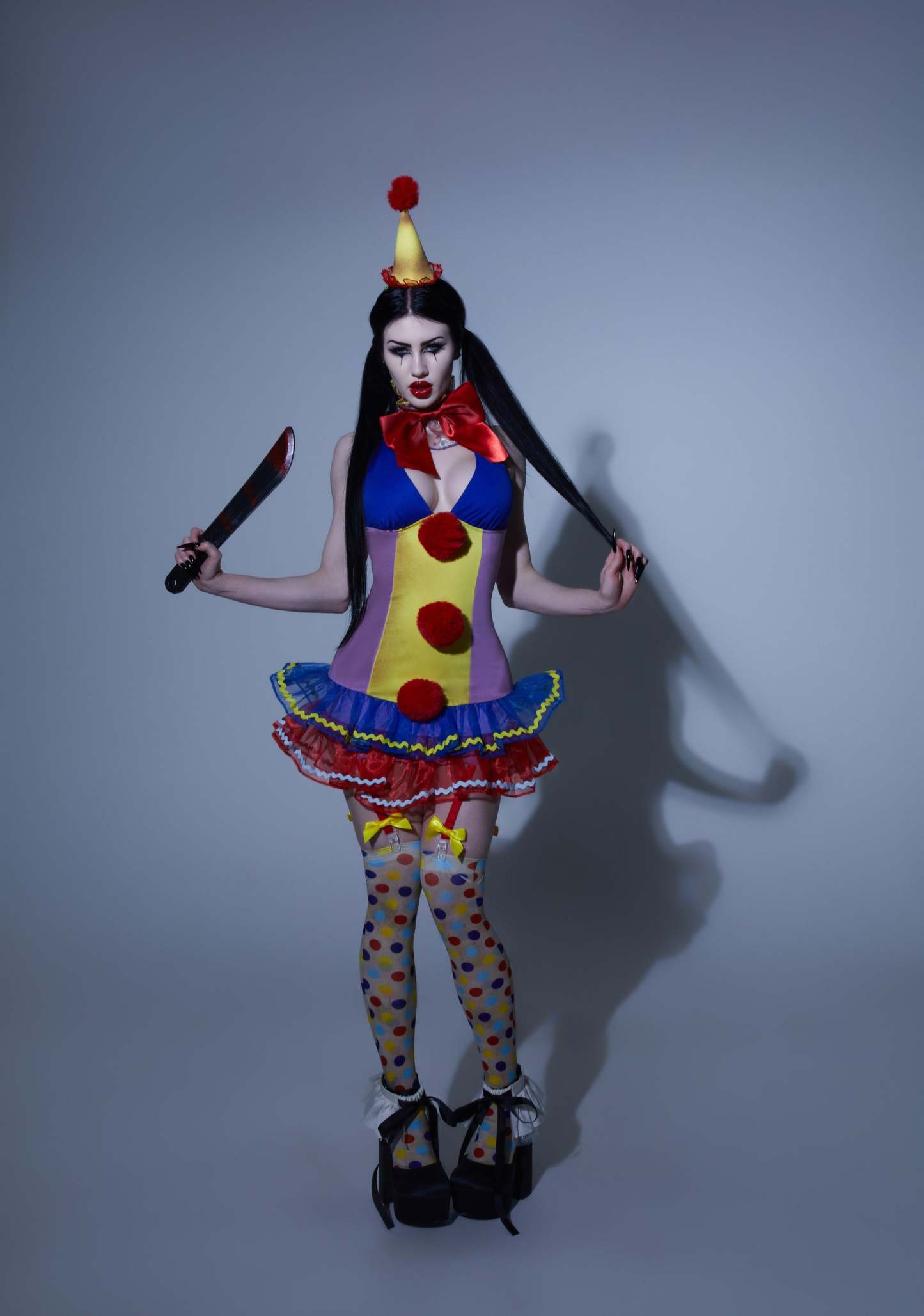 Bloody Circus Clown Costume - MULTI
