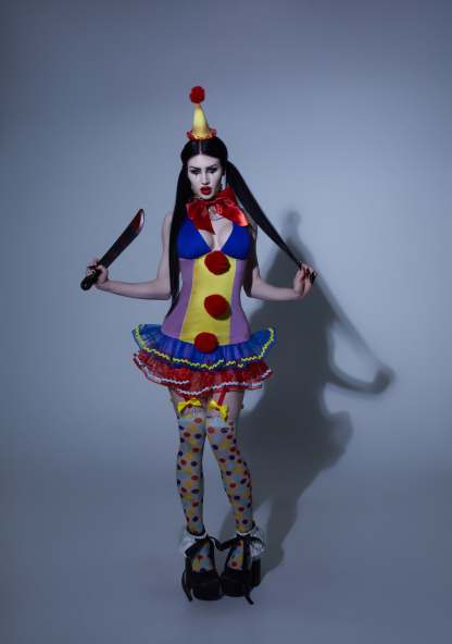 Bloody Circus Clown Costume - MULTI