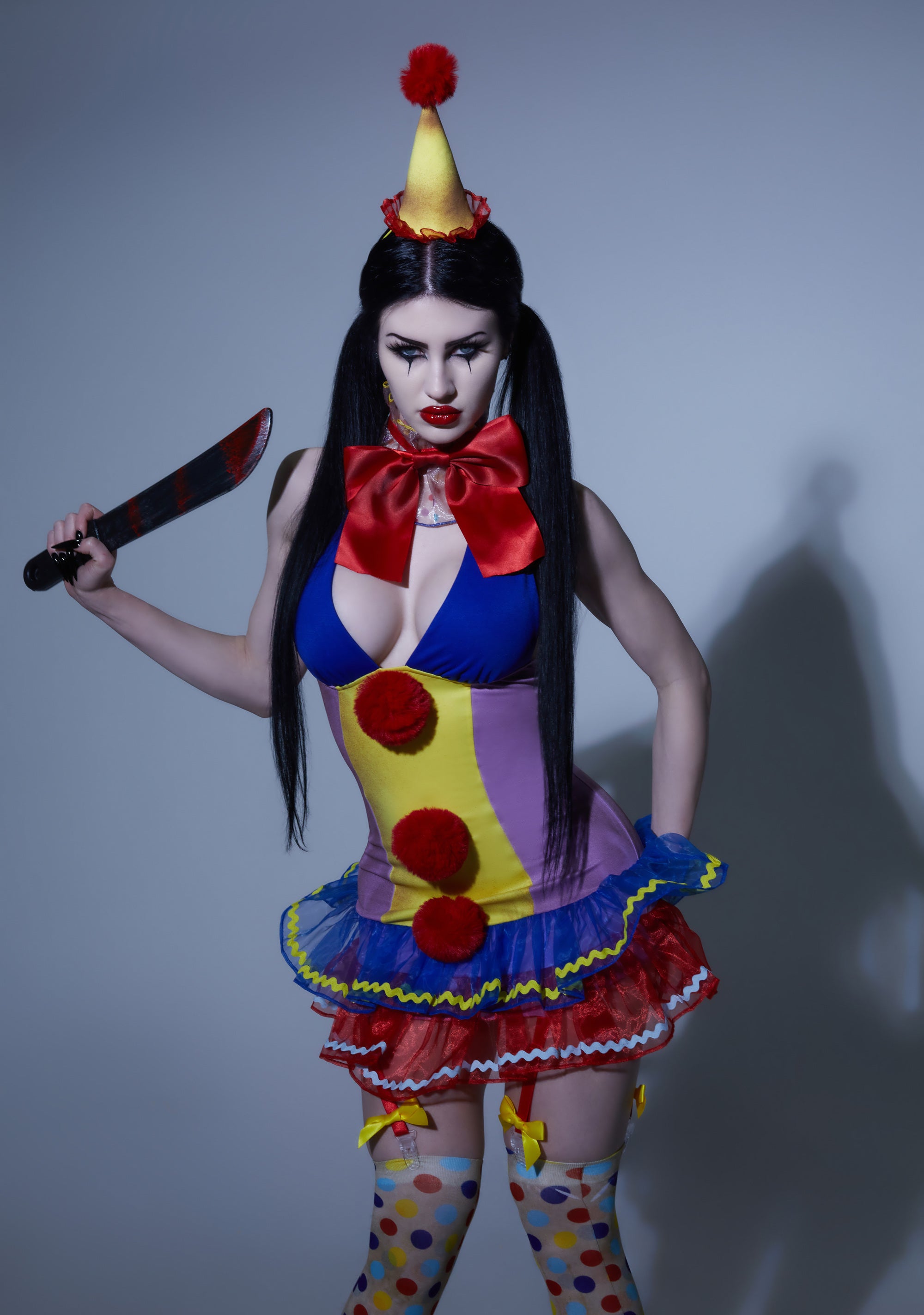 Bloody Circus Clown Costume - MULTI