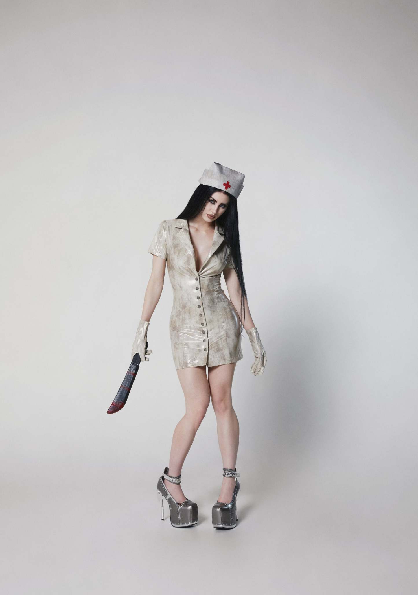 Bubble Head Nurse Costume - MULTI