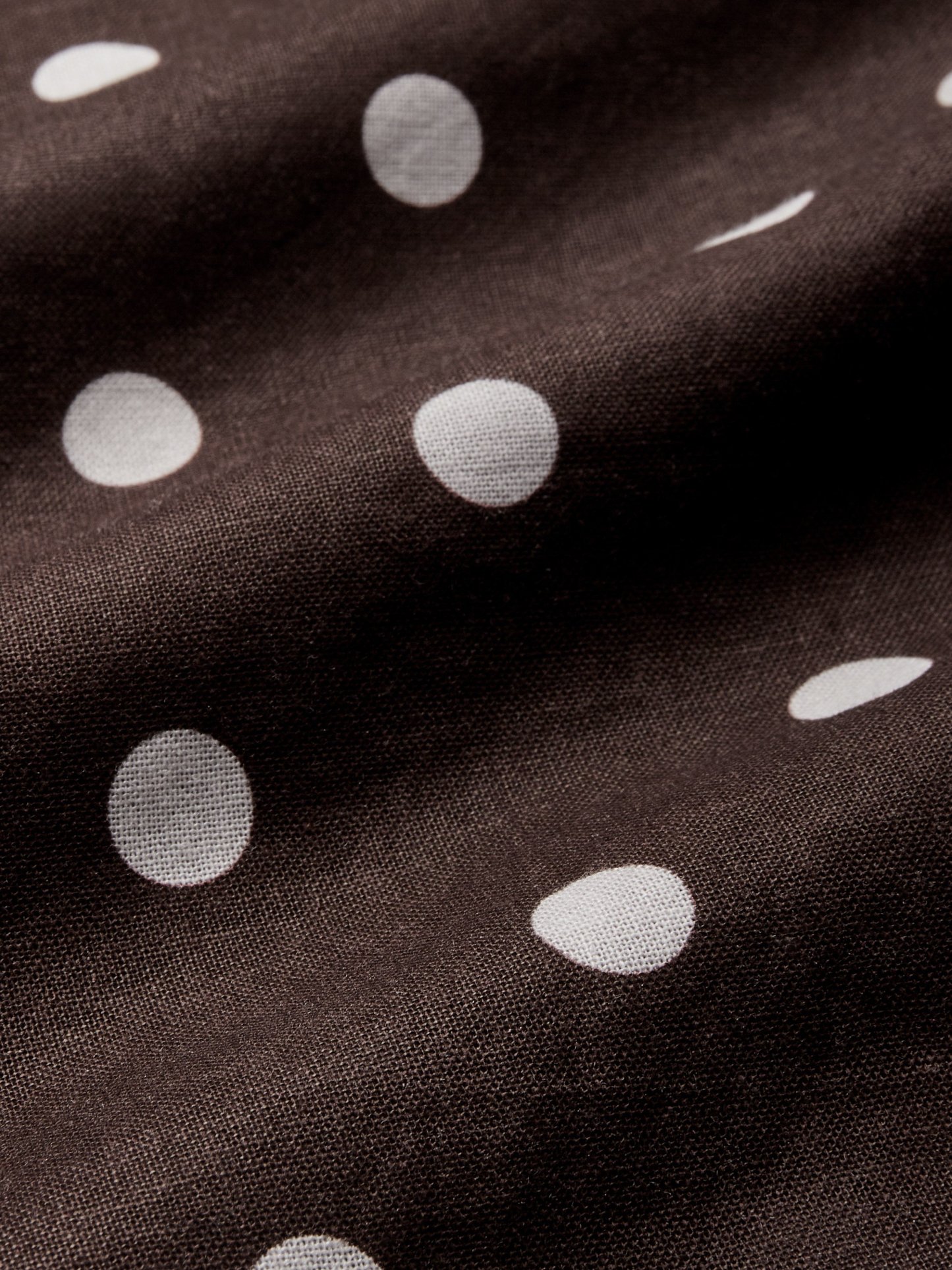 Midi Cotton Dress , Sleeveless, Shawl Collar, Polka Dots, Button Design, French Vintage, Purplish Blue - Purplish Blue