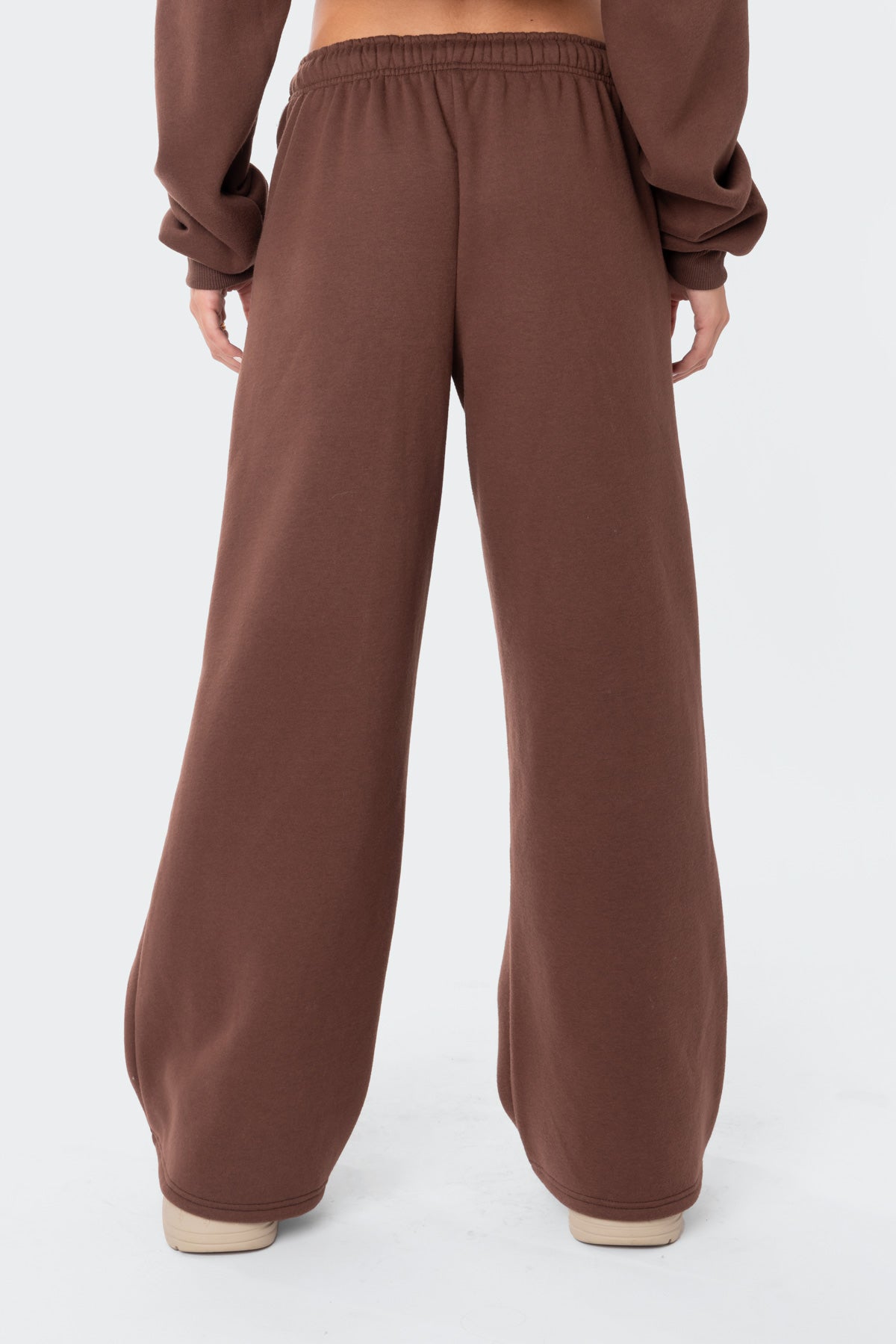 Brenna Low Rise Wide Sweatpants - BROWN