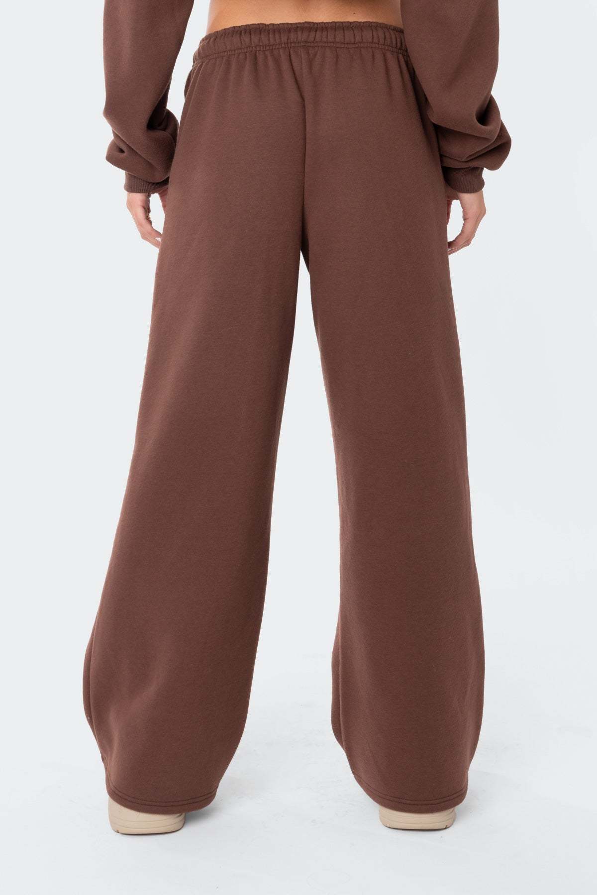 Brenna Low Rise Wide Sweatpants - BROWN