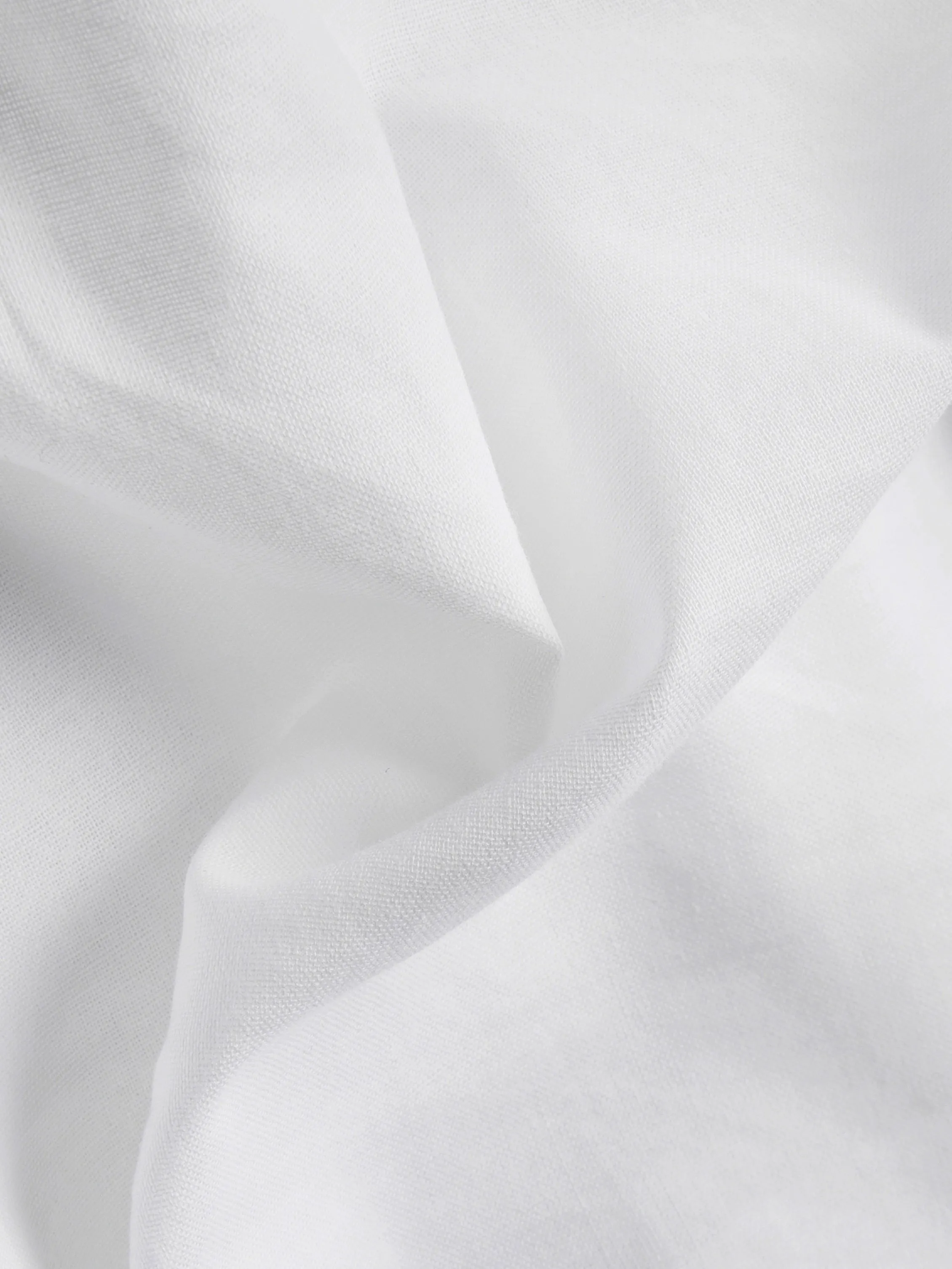 Linen Maxi Dress, Half Sleeve, Shawl Collar, Plain, Vintage, White - White