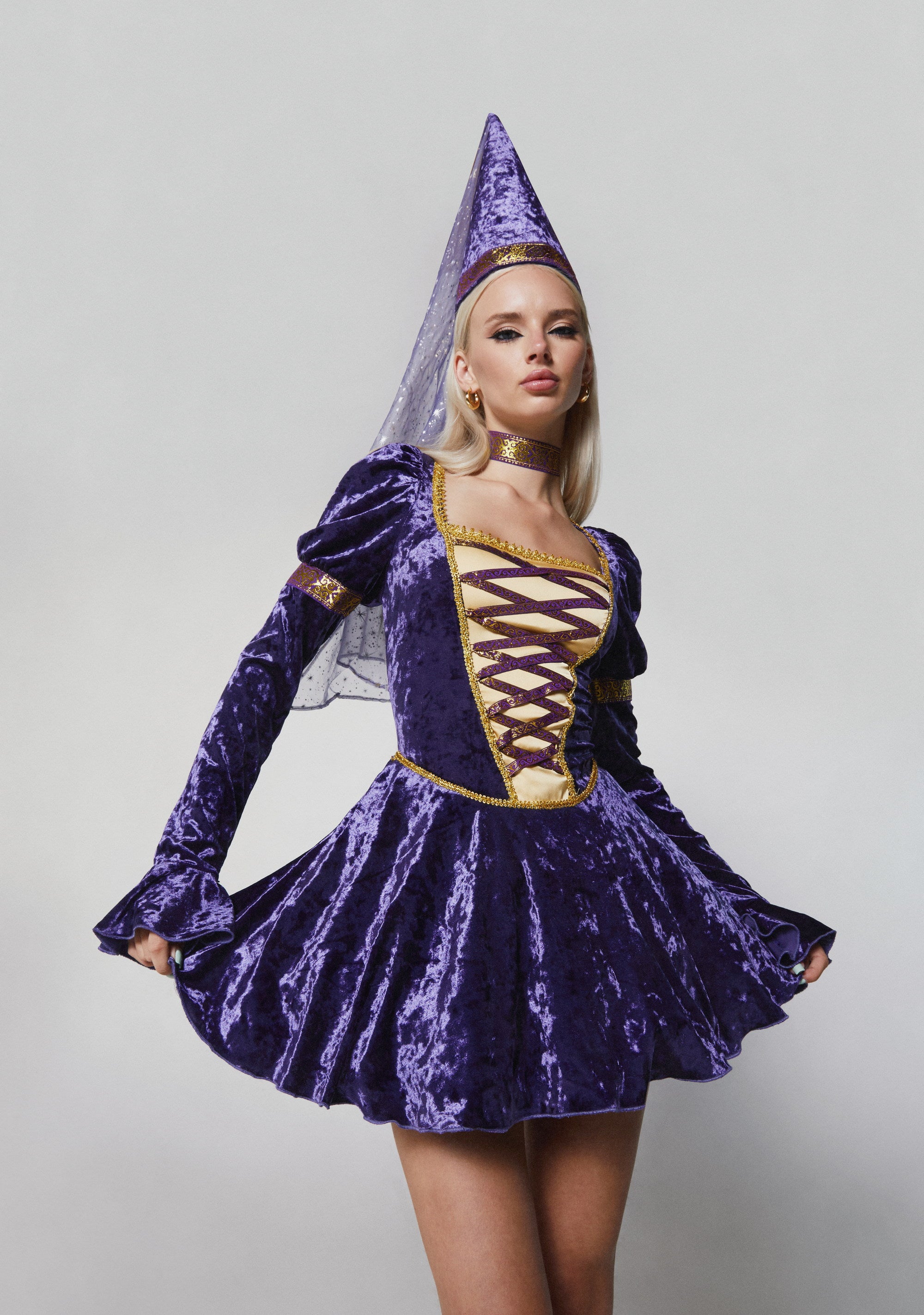 Medieval Renaissance Princess Costume - DARK PURPLE