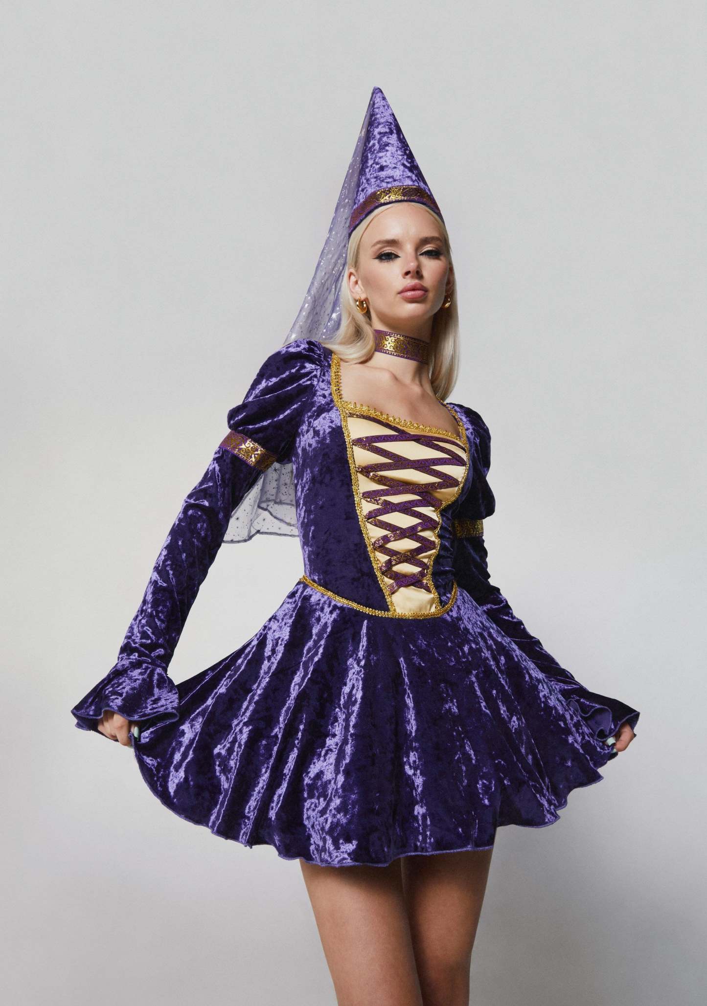 Medieval Renaissance Princess Costume - DARK PURPLE