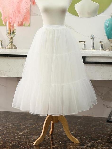 Multi-Layered Petticoat, White - White
