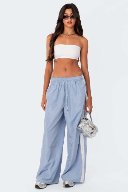 Fauna Nylon Track Pants - LIGHT BLUE