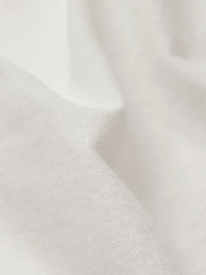 Maxi Linen Dress , Cap Sleeves, V Neck, Plain, Lace, Vintage, White - White