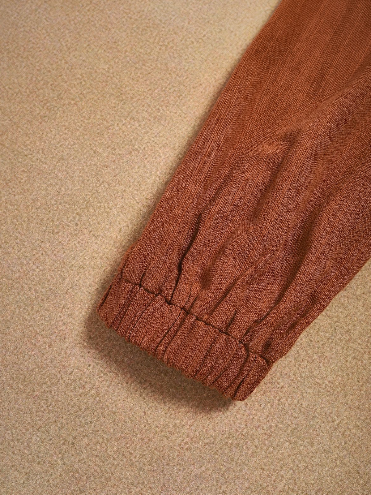Maxi Cotton Dress, Long Sleeves, Square Neck,  Princess Line, Linen Blend, Orange - Orange