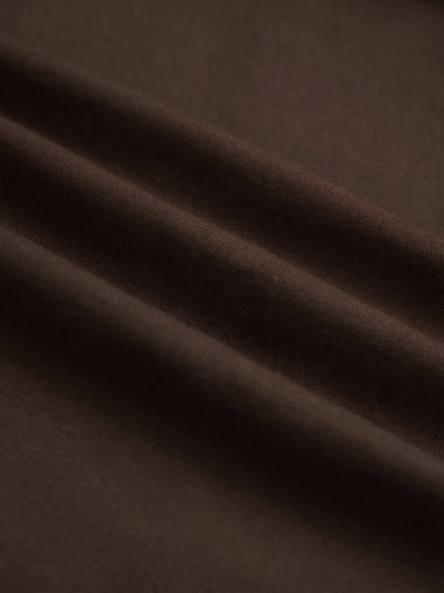 Midi Cotton Dress, Long Sleeves, Shawl Collar, Plain, Belt Design, Vintage, Coffee - Coffee