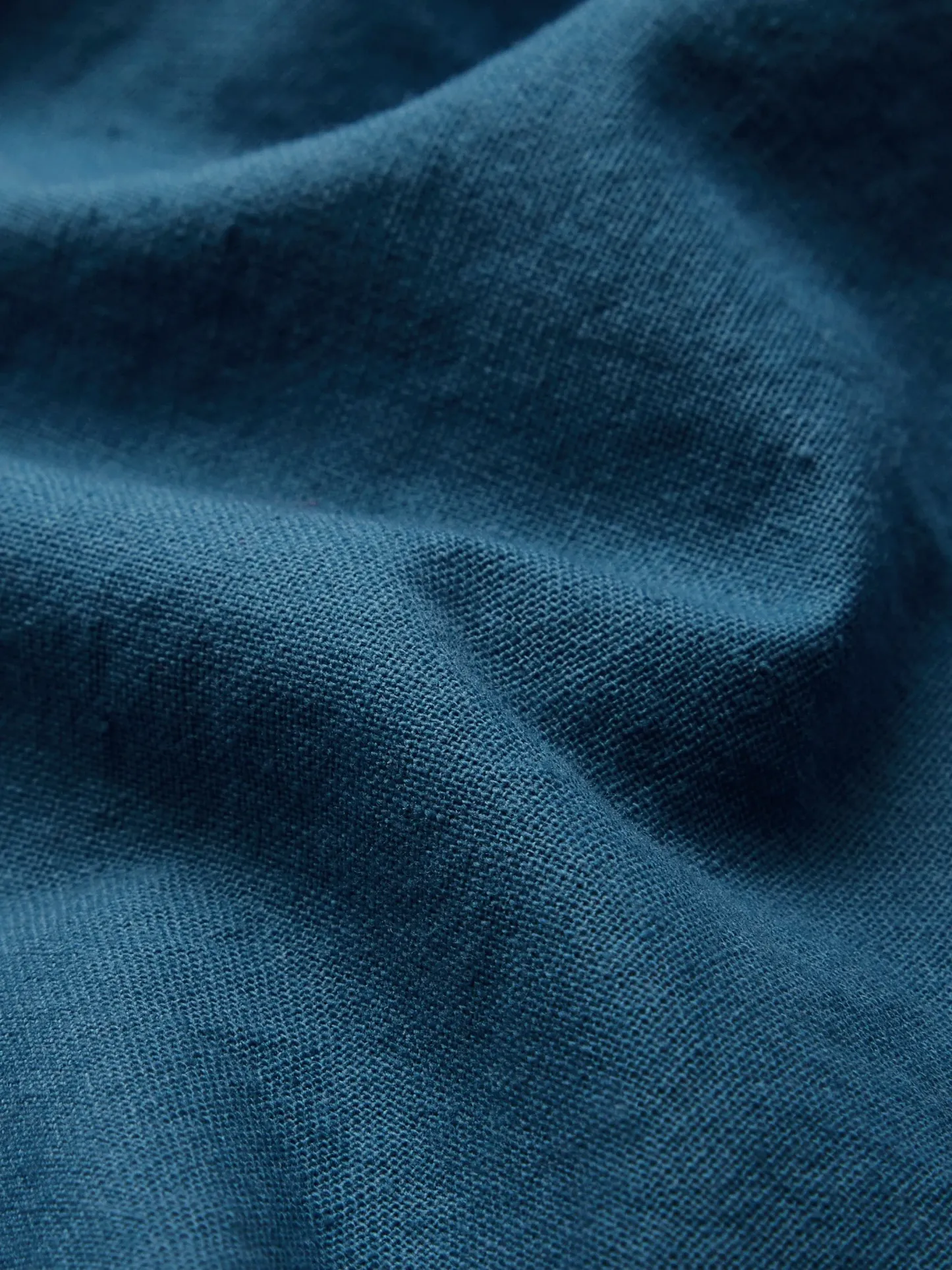 Maxi Cotton Dress, Long Sleeves, V Neck, Plain, Button Design, Vintage, Dark_blue - Dark_blue