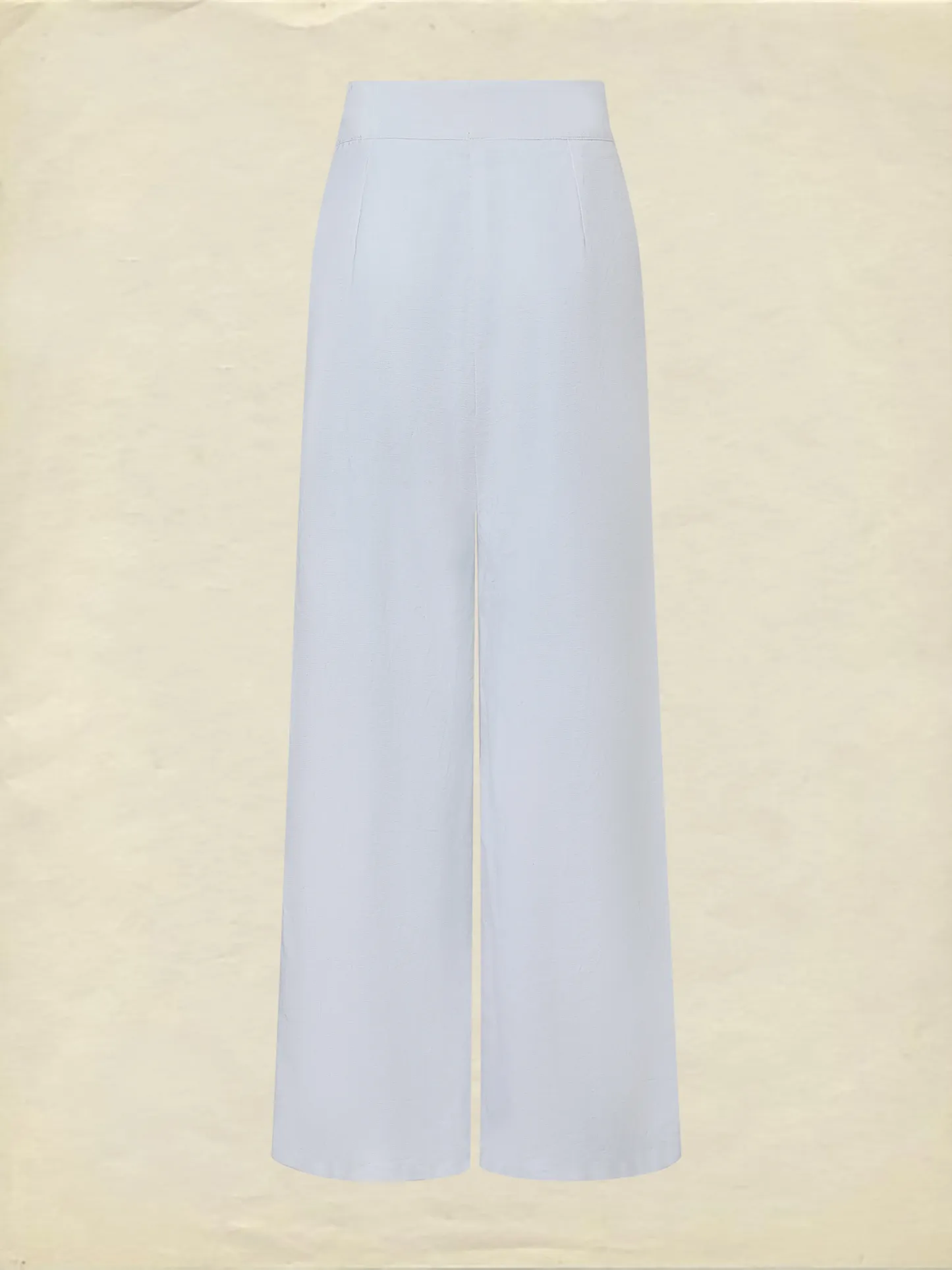 Cotton Pants, Plain, French Vintage, White - White