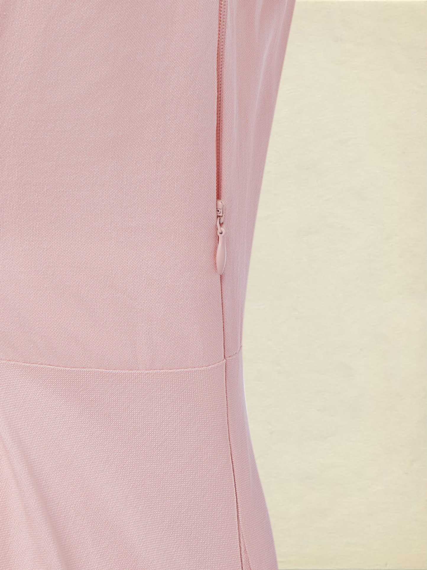 Maxi Cotton Dress Set, Half Sleeve, Round Neck, Floral, Pocket Design, French Vintage, Light Pink - Light Pink