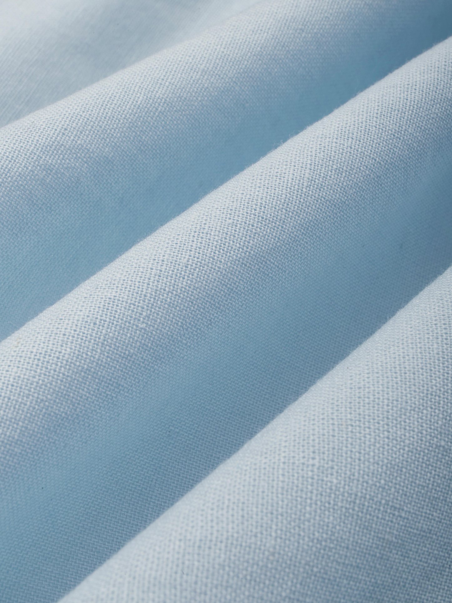 Midi Cotton Dress , Long Sleeves, Off Shoulder, Plain, Belt Design, French Vintage, Sky Blue - Sky Blue