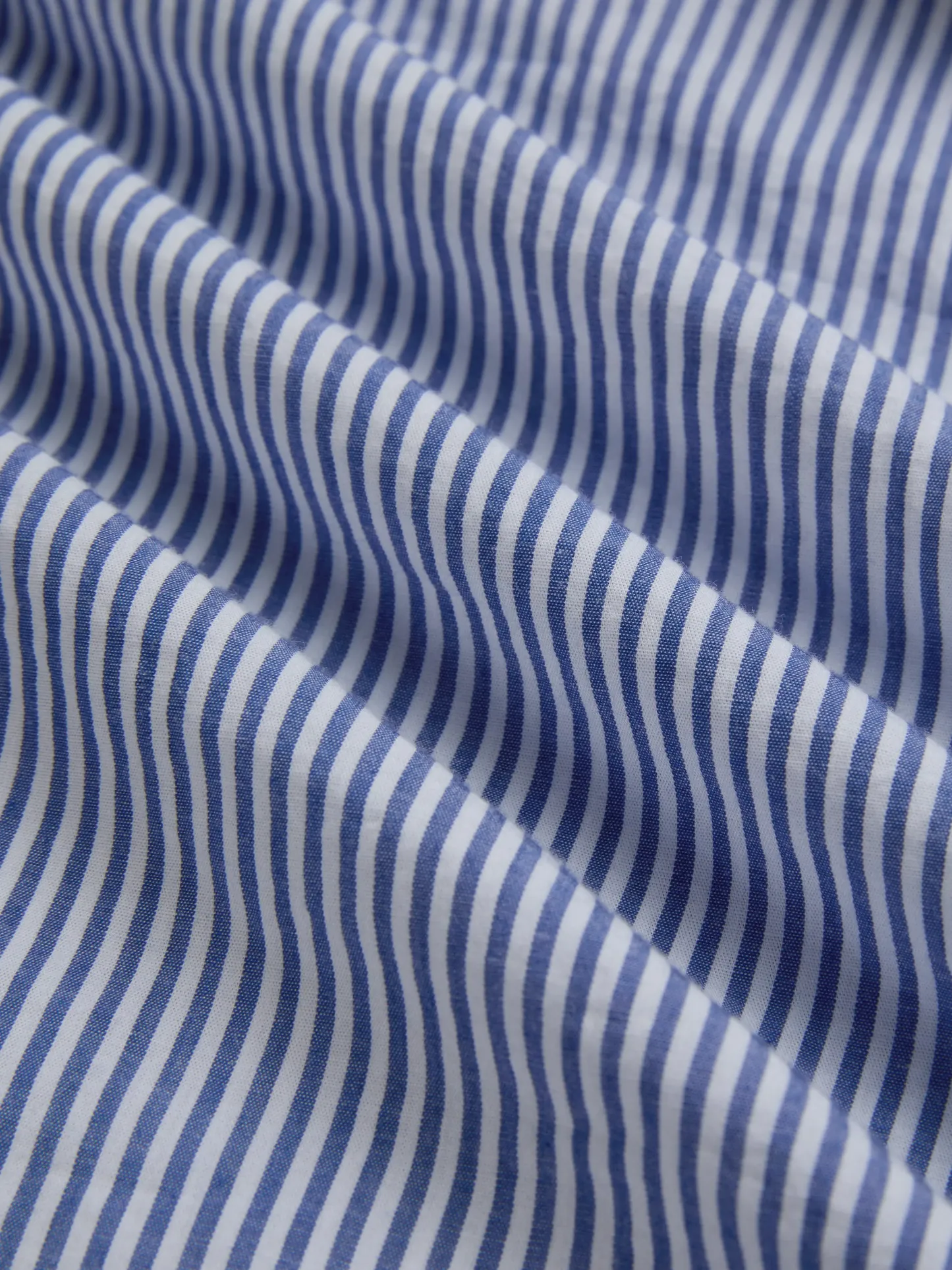 Linen Blouse, Sleeveless, Off The Shoulder, Striped, 3D Floral, French Vintage, Blue - Blue