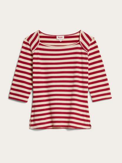 T-shirt ABEL - Rayé Rouge