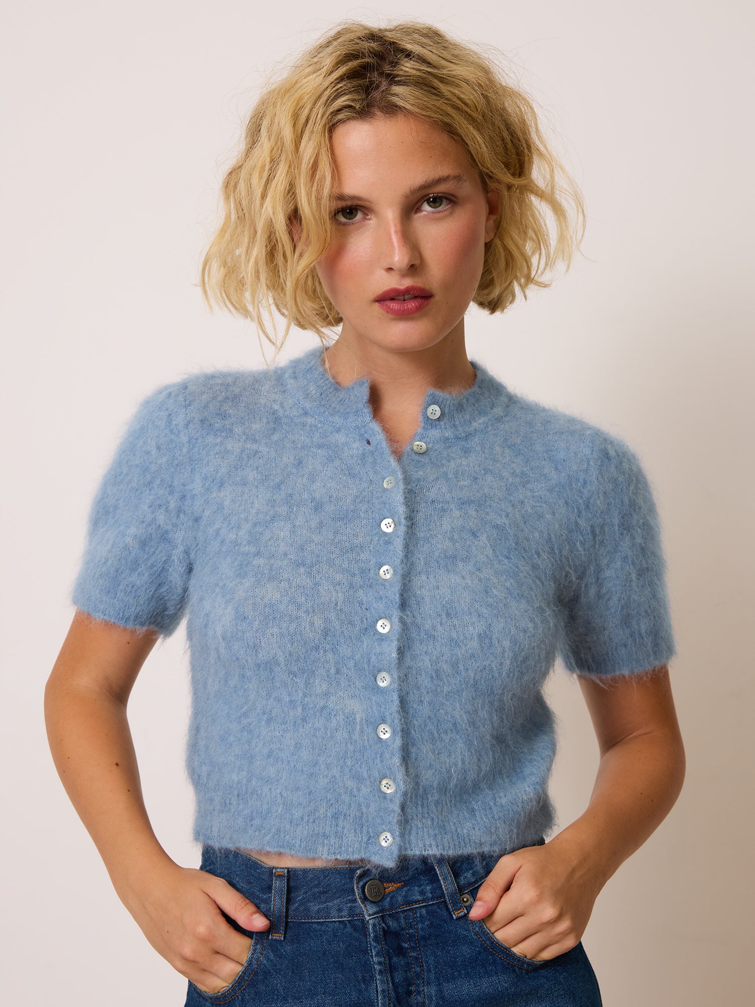 Cardigan ABELINA - Uni Bleu