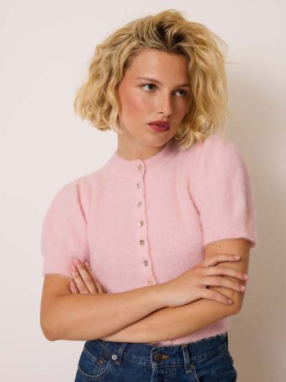 Cardigan ABELINA - Uni Rose Pale