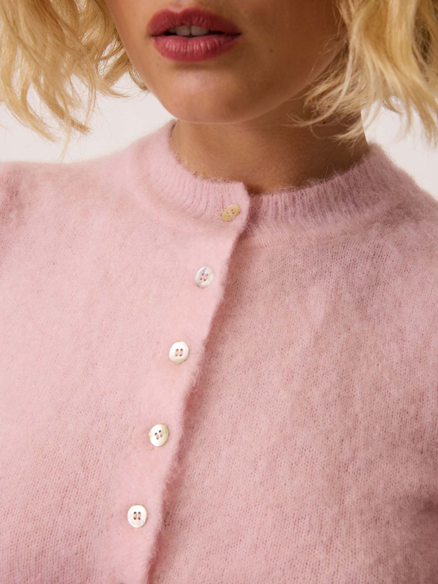 Cardigan ABELINA - Uni Rose Pale