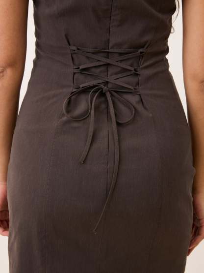 Robe ALBERTA - UNI CACHOU