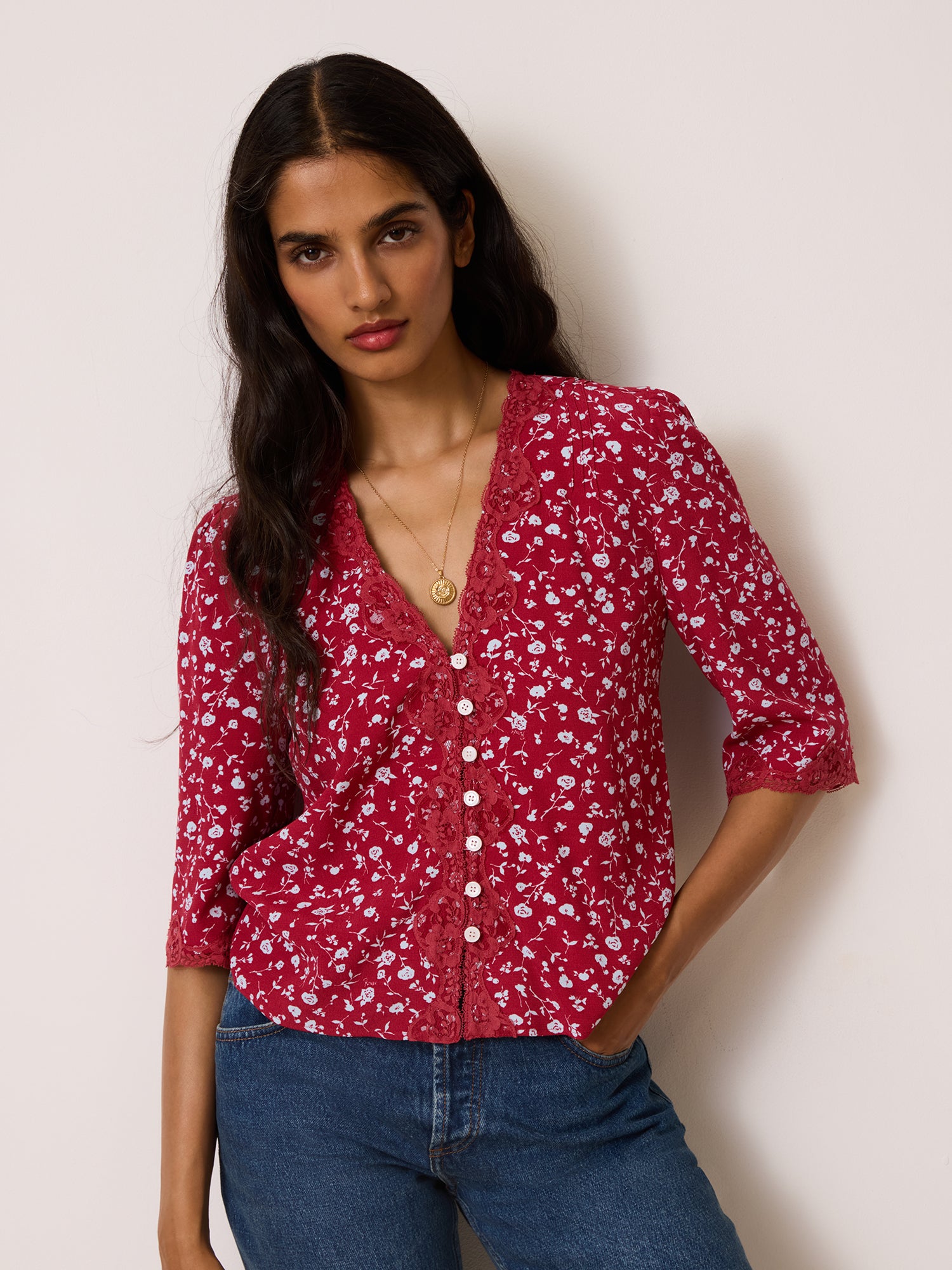 Blouse ALDA - DOLCEROSA FRAMBOISE