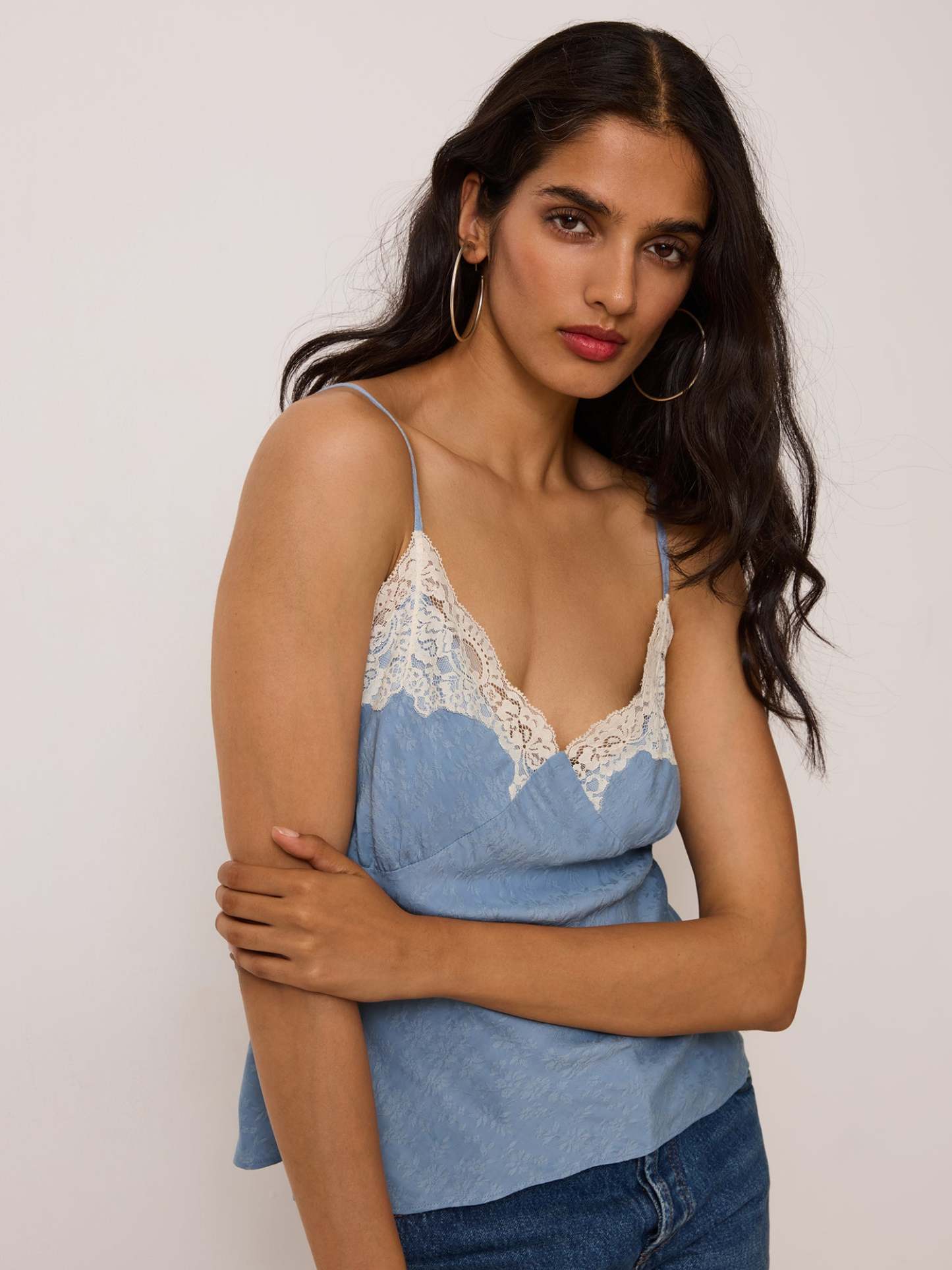 Top ALINA - JACQUARDFLEURS BRUME