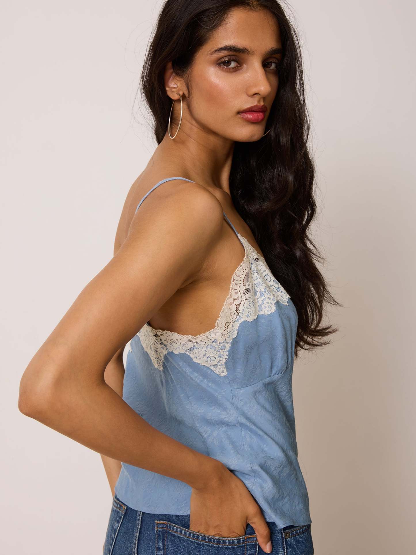 Top ALINA - JACQUARDFLEURS BRUME