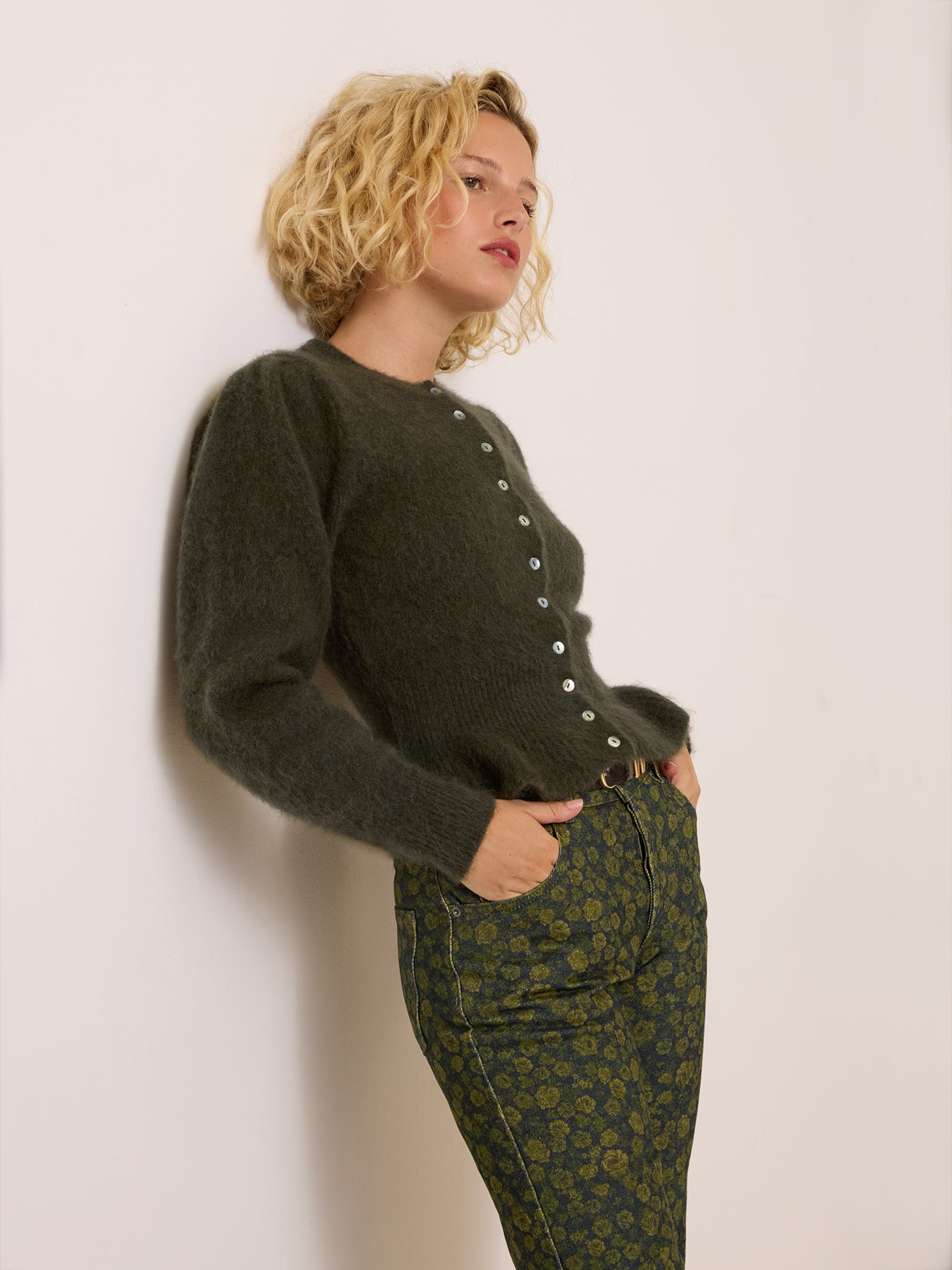 Cardigan AMBROISE - Uni Kaki