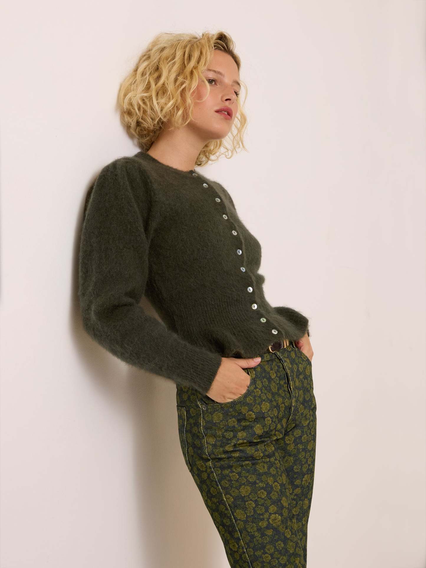 Cardigan AMBROISE - Uni Kaki