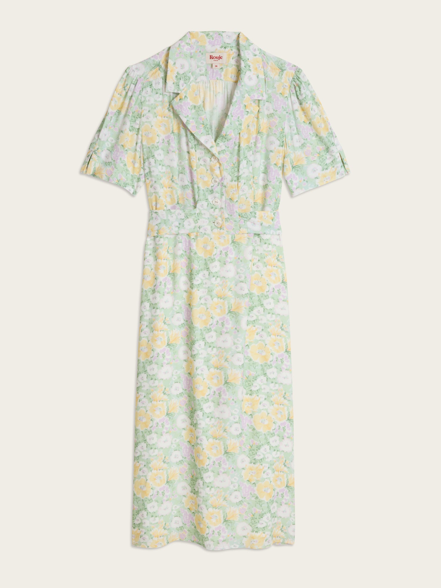 Robe ANAIS - JARDINPARISIEN JAUNE