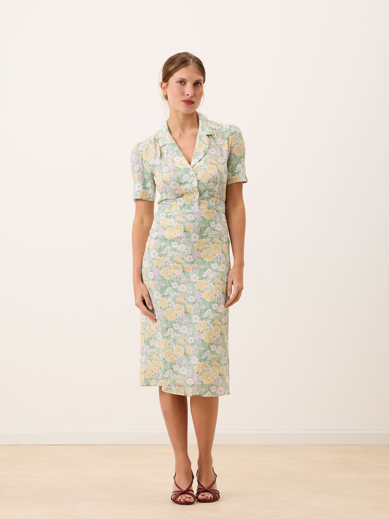 Robe ANAIS - JARDINPARISIEN JAUNE