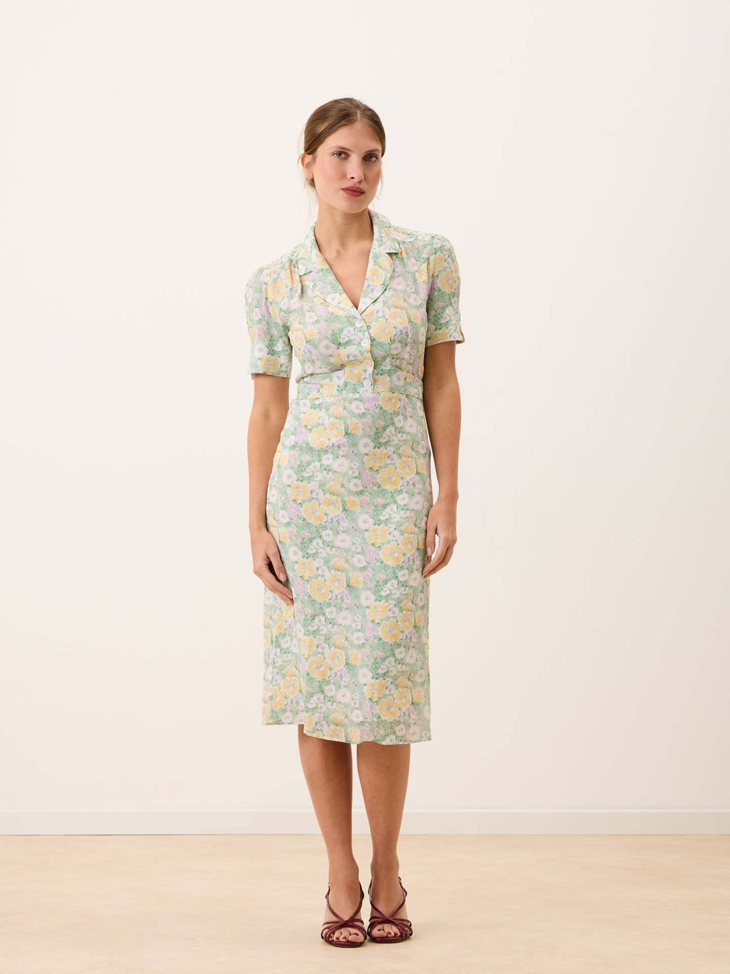 Robe ANAIS - JARDINPARISIEN JAUNE