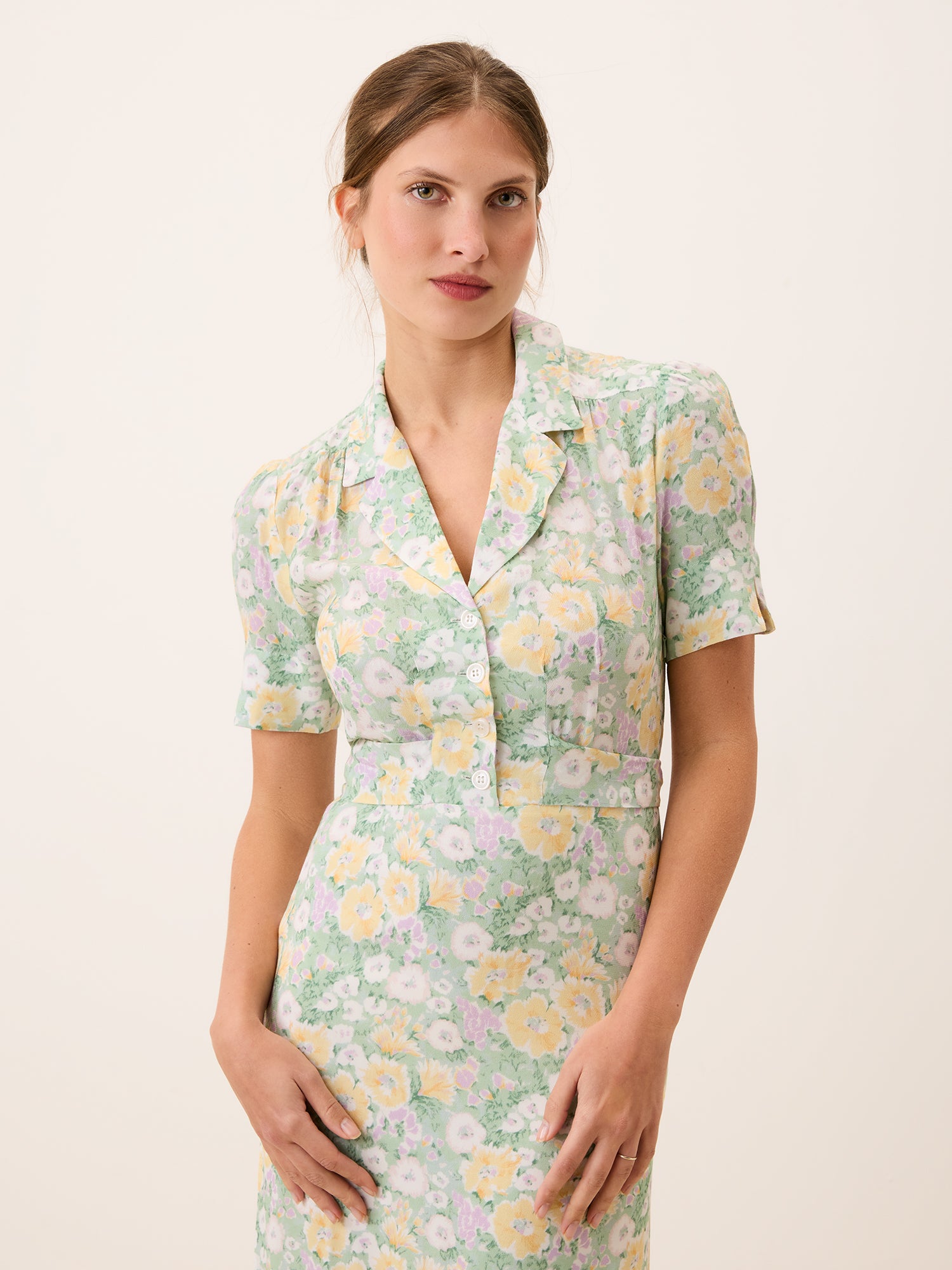 Robe ANAIS - JARDINPARISIEN JAUNE