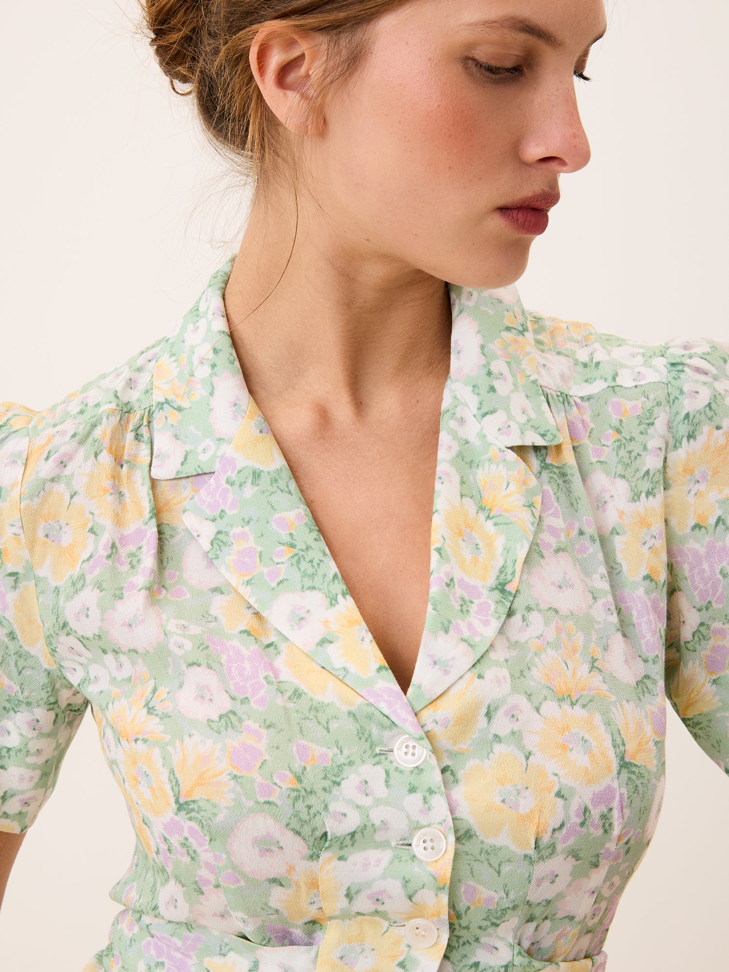 Robe ANAIS - JARDINPARISIEN JAUNE