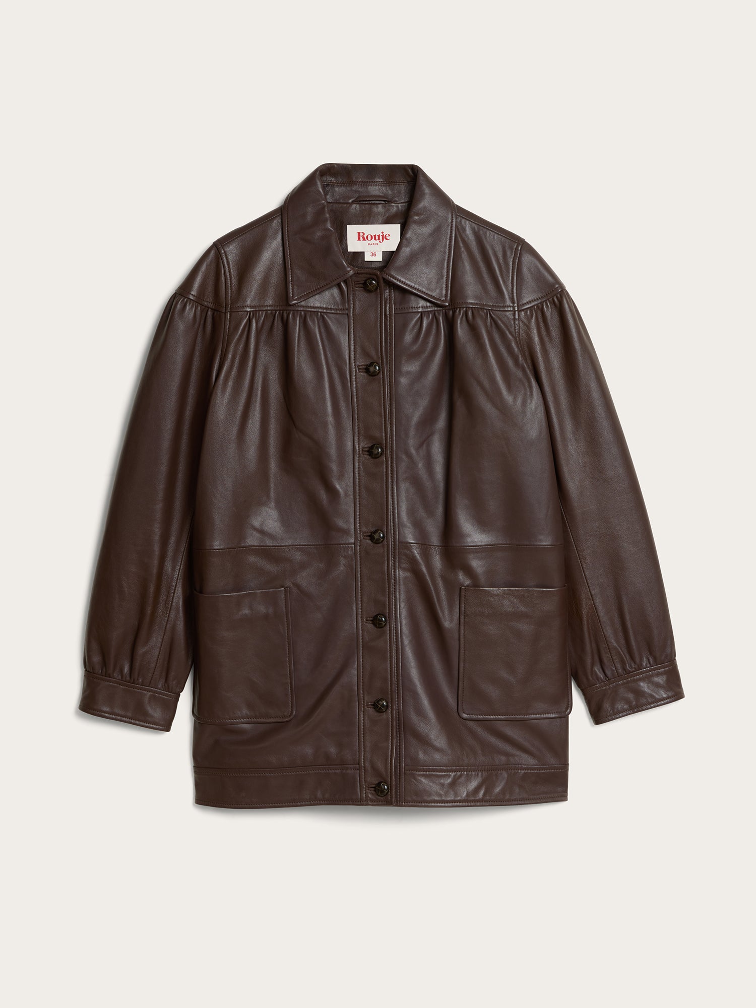 Veste ANETA - CUIR CACHOU