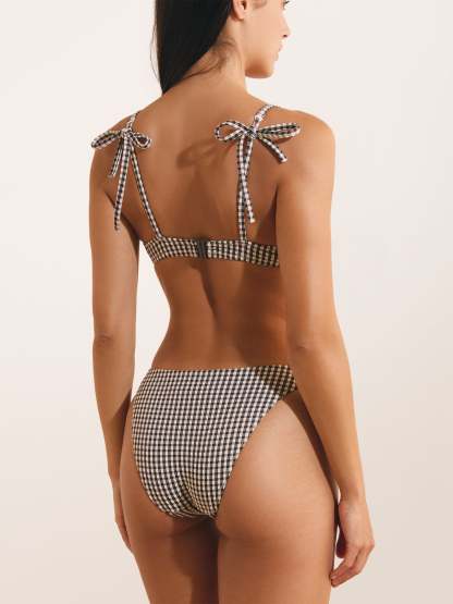Bas de Maillot INDY - VICHY  NOIR