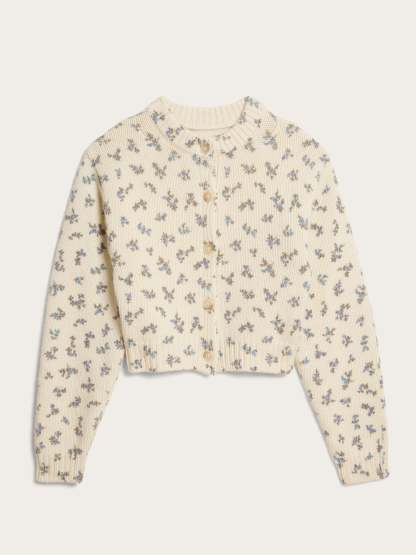 Cardigan ANIL - MIDNIGHTBLOOM ECRU
