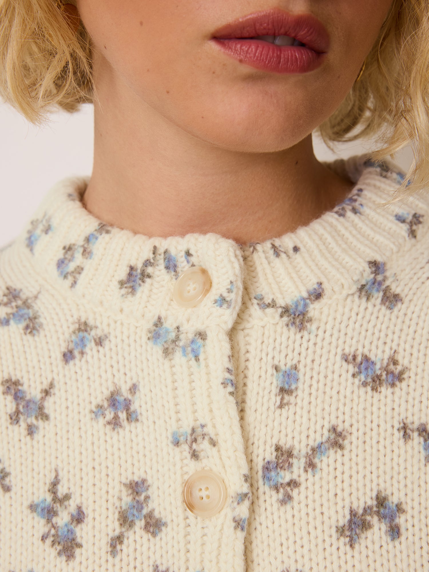 Cardigan ANIL - MIDNIGHTBLOOM ECRU