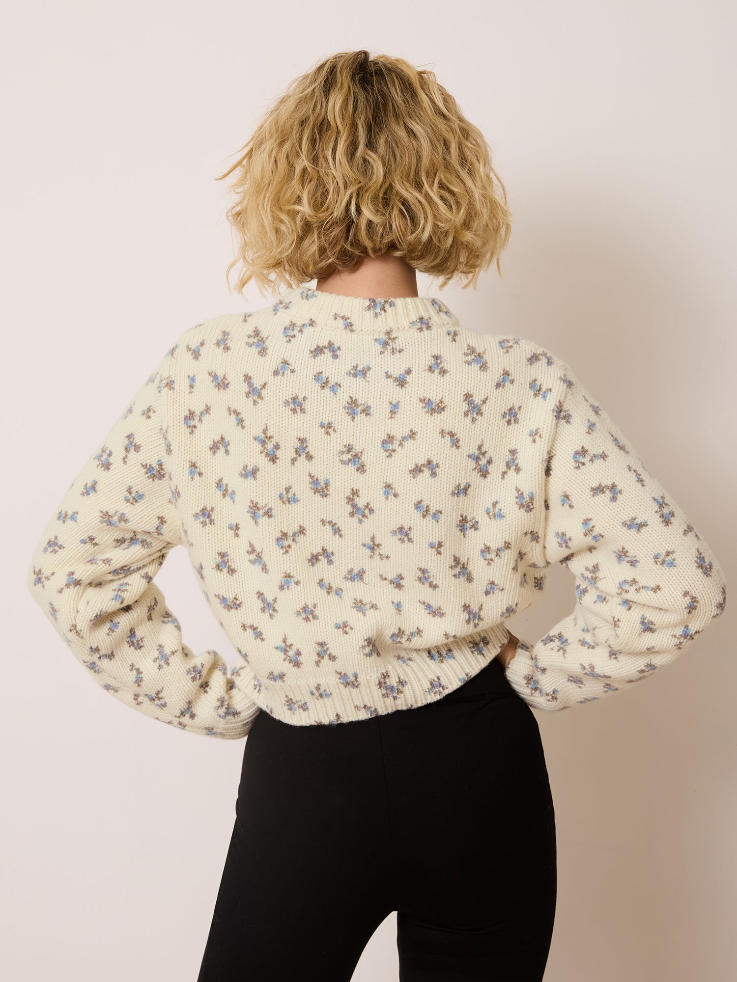 Cardigan ANIL - MIDNIGHTBLOOM ECRU