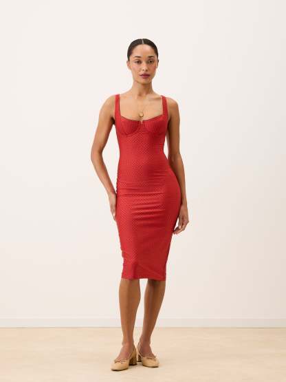 Robe ARIELLE - PLUMETIS  ROUGE