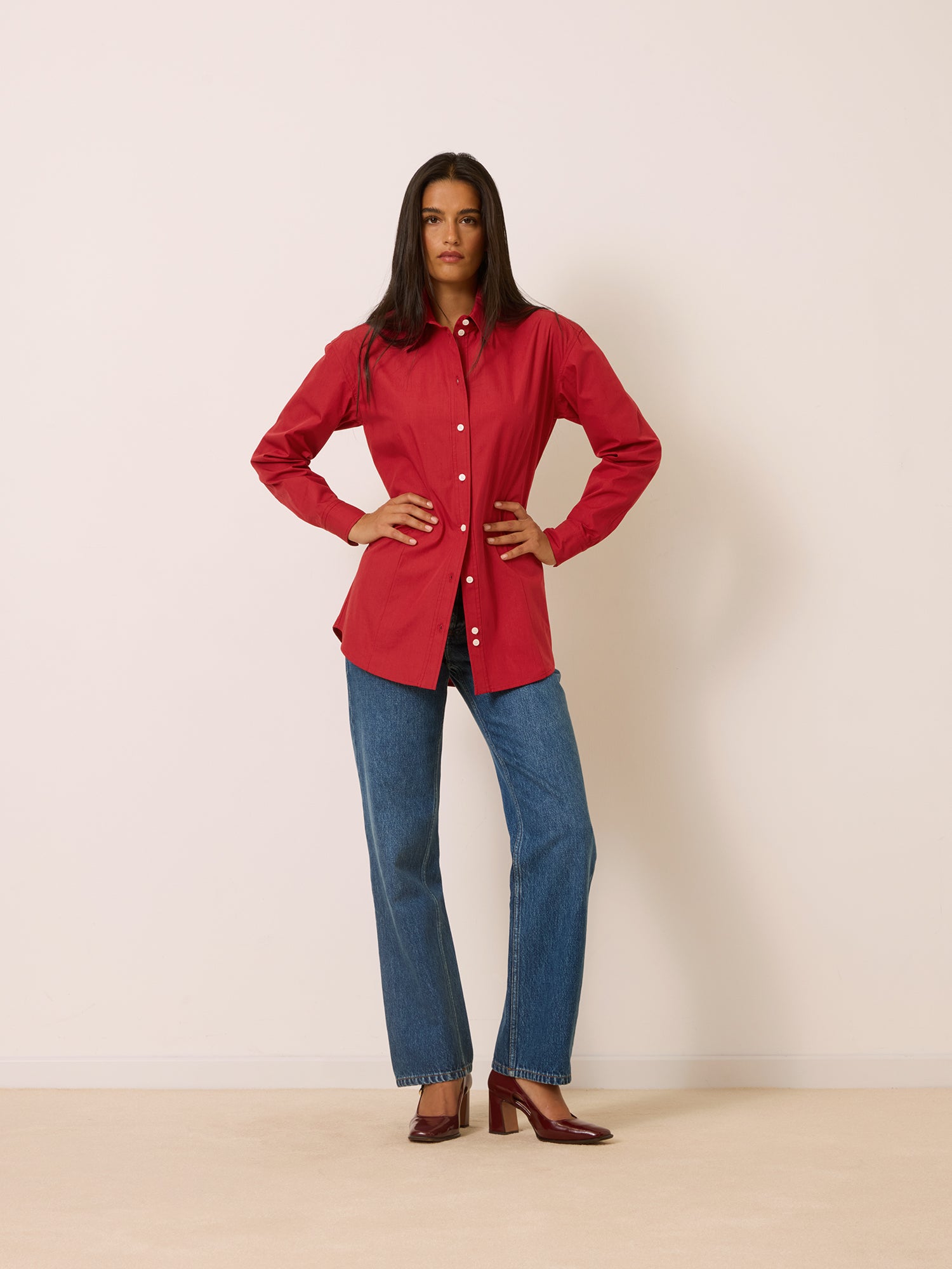 Chemise AUREL - Uni Framboise
