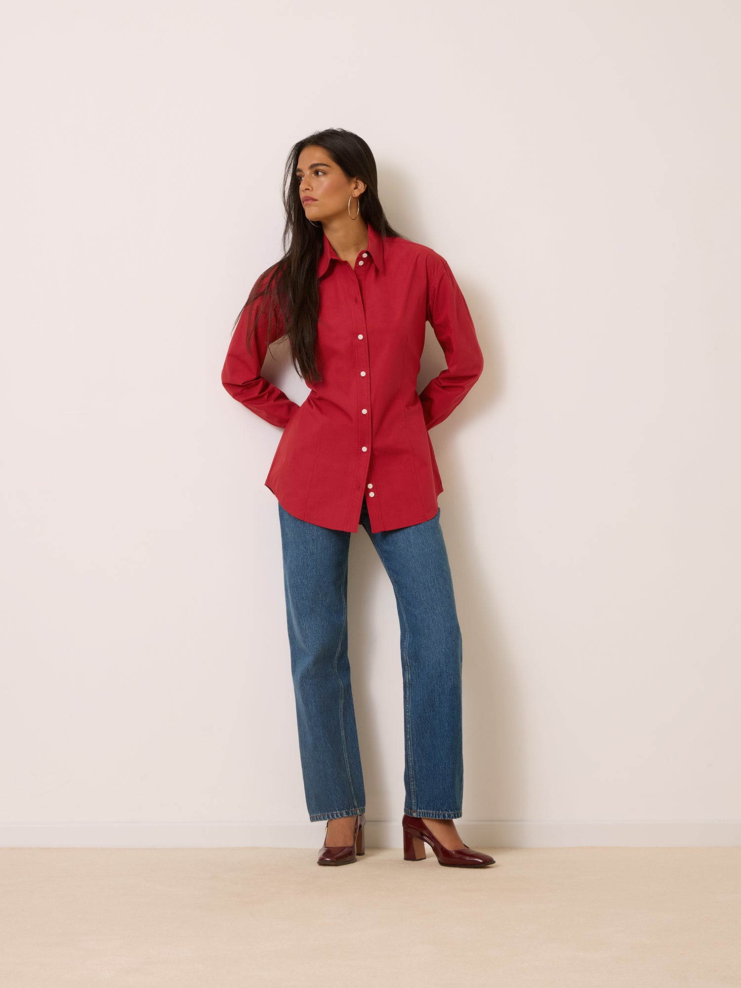 Chemise AUREL - Uni Framboise