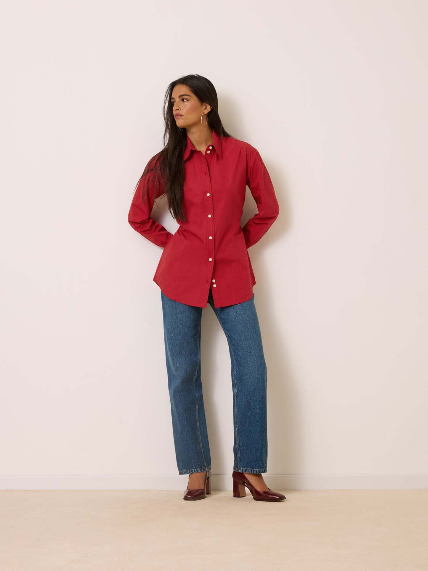 Chemise AUREL - Uni Framboise