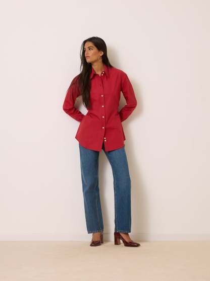 Chemise AUREL - Uni Framboise