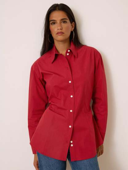 Chemise AUREL - Uni Framboise
