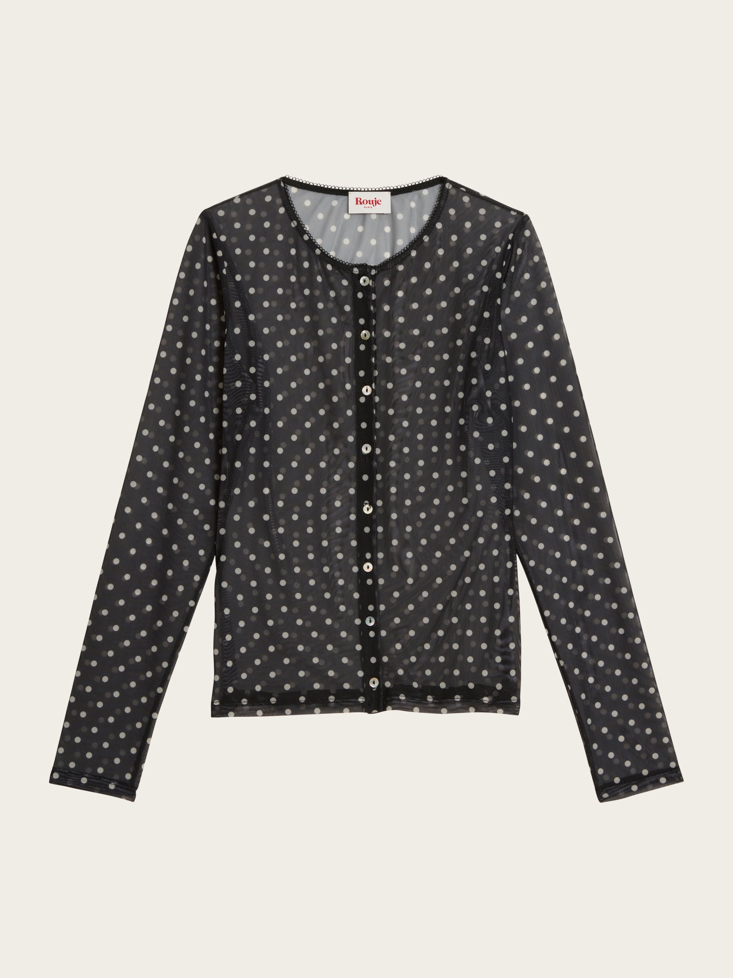 Top BARCLEY - Pois Carmen Noir